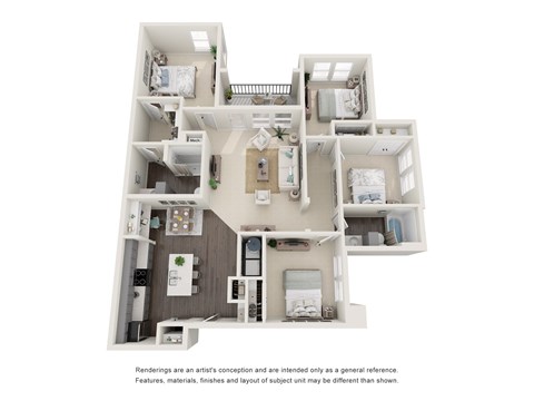 3 bed 2 bath A at Lockhart Farms Apartments, Texas, 78644